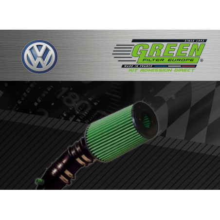 Kit d’admission direct Bi cone Green pour Volkswagen 