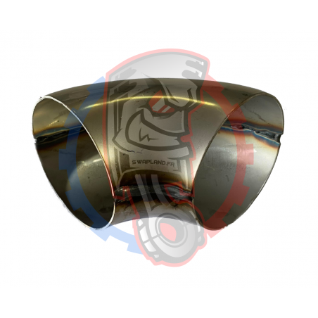 Coude court soudé inox 45 mm