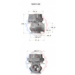 Wastegate externe Garrett GVW-40 bleu - Swapland - 2