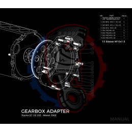 Kit embrayage conversion moteur Toyota 2JZ 1JZ pour boite NISSAN 350Z 370Z 2