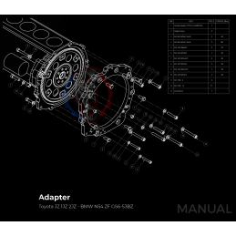 Kit embrayage conversion moteur Toyota 2JZ 1JZ pour boite BMW N54 2
