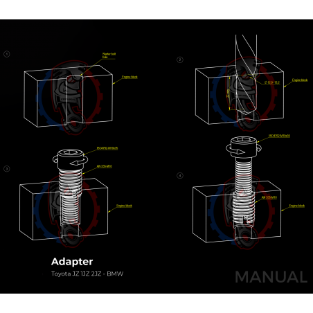 Kit embrayage conversion moteur Toyota 2JZ 1JZ pour boite BMW M57 HGU