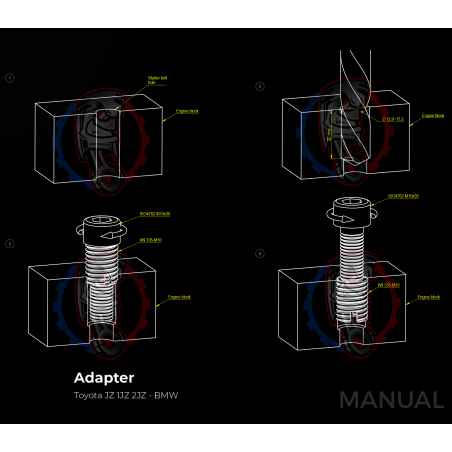 Kit embrayage conversion moteur Toyota 2JZ 1JZ pour boite BMW M57 HGD