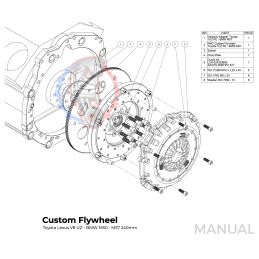 Kit embrayage Stage 1 conversion moteur Toyota V8 UZ boite BMW M57 2