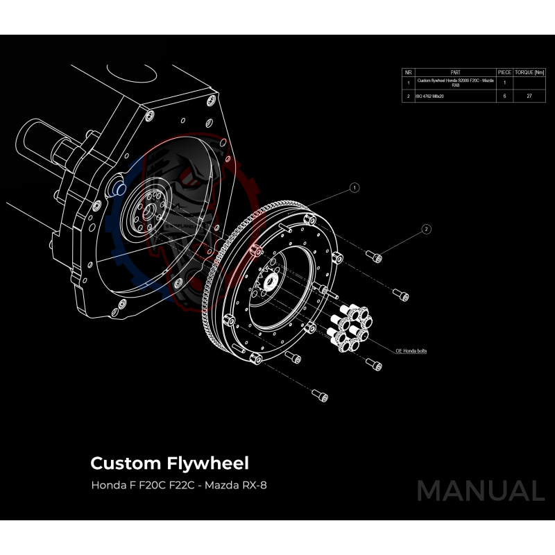 Kit embrayage Stage 1 conversion moteur Honda S2000 boite 6 Mazda RX-8