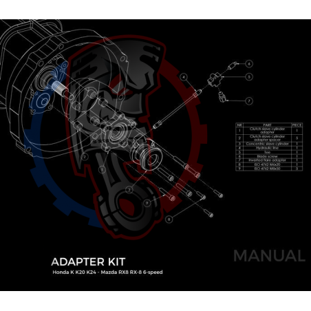 Kit embrayage Stage 1 conversion moteur Honda S2000 boite 6 Mazda RX-8