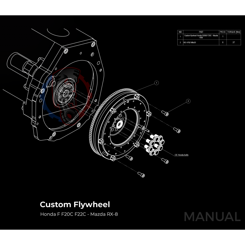 Kit embrayage Stage 1 conversion moteur Honda S2000 boite 5 Mazda RX-8