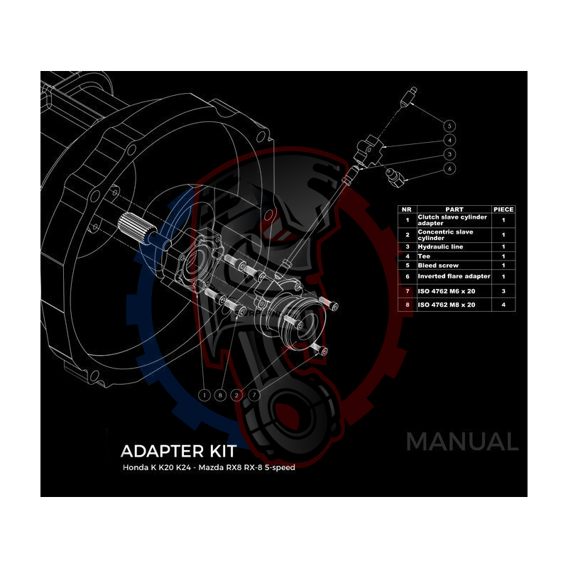 Kit embrayage Stage 1 conversion moteur Honda S2000 boite 5 Mazda RX-8