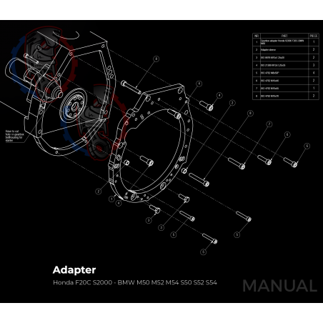Kit embrayage Stage 1 650n.m conversion moteur Honda S2000 boite BMW M57 / E46 S54 M3