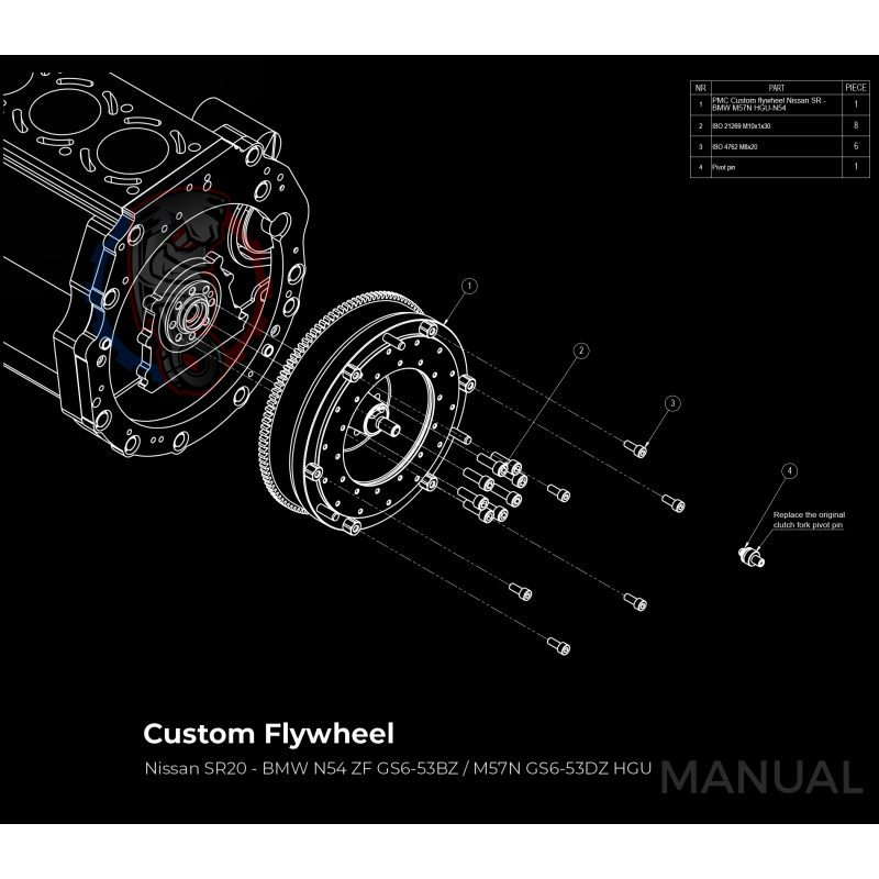 Kit embrayage Stage 1 conversion moteur Nissan SR boite BMW N54 650 Nm