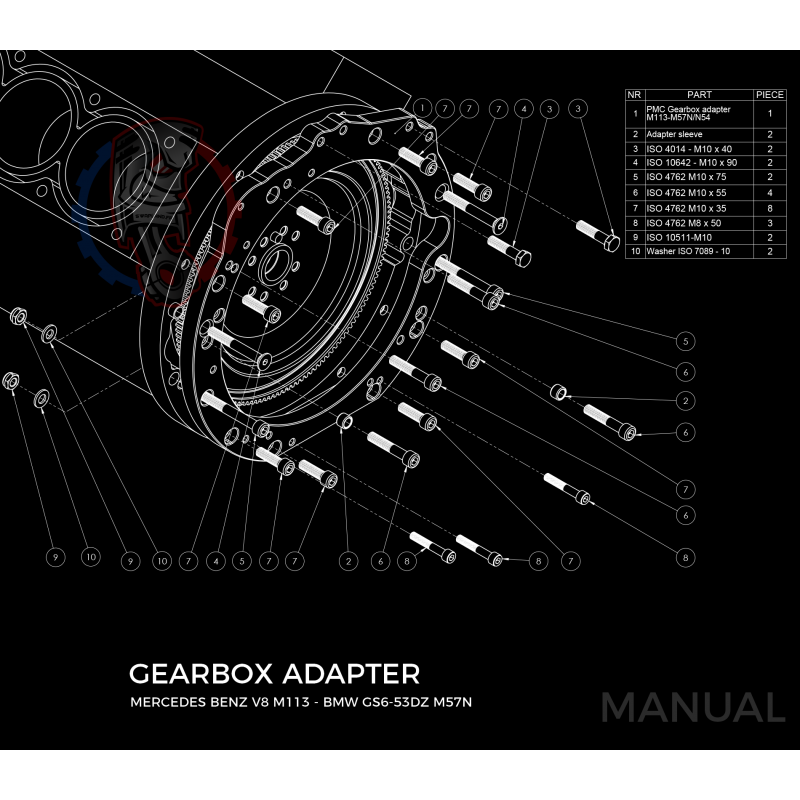 Kit embrayage Stage 1 conversion moteur Mercedes M112 M113 boite BMW M57