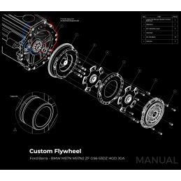 Kit embrayage bi disques conversion moteur Ford Barra boite BMW M57N HGD JGA 2