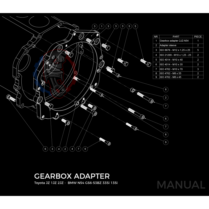Kit embrayage Stage 4 conversion moteur Toyota 2JZ 1JZ pour boite BMW N54