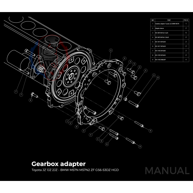 Kit embrayage Stage 4 conversion moteur Toyota 2JZ 1JZ pour boite BMW M57N