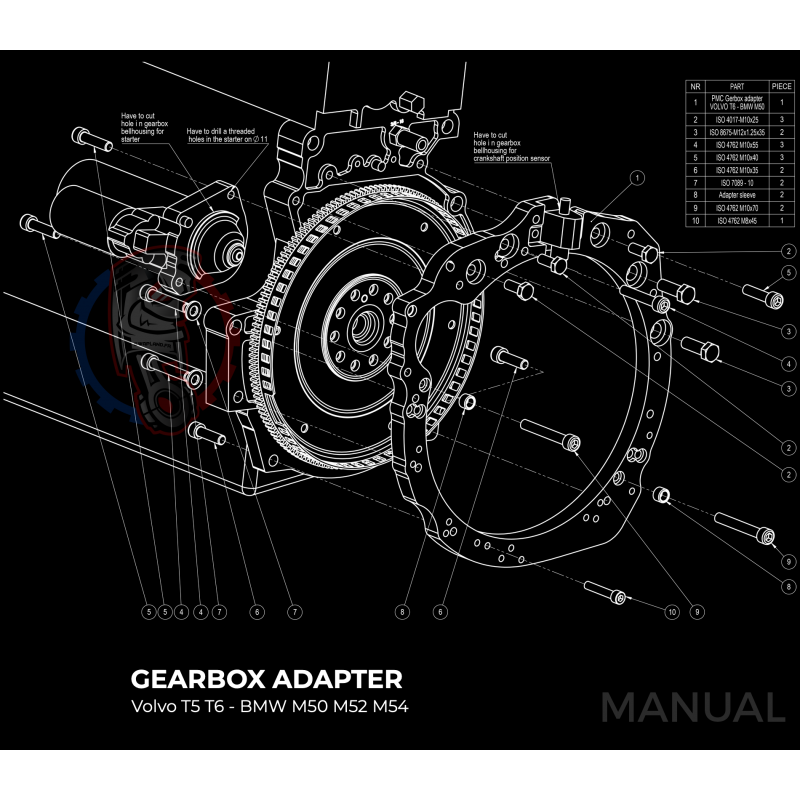 Kit embrayage Stage 1 conversion moteur Volvo T5 T6 boite BMW M57N HGU HGK / N54
