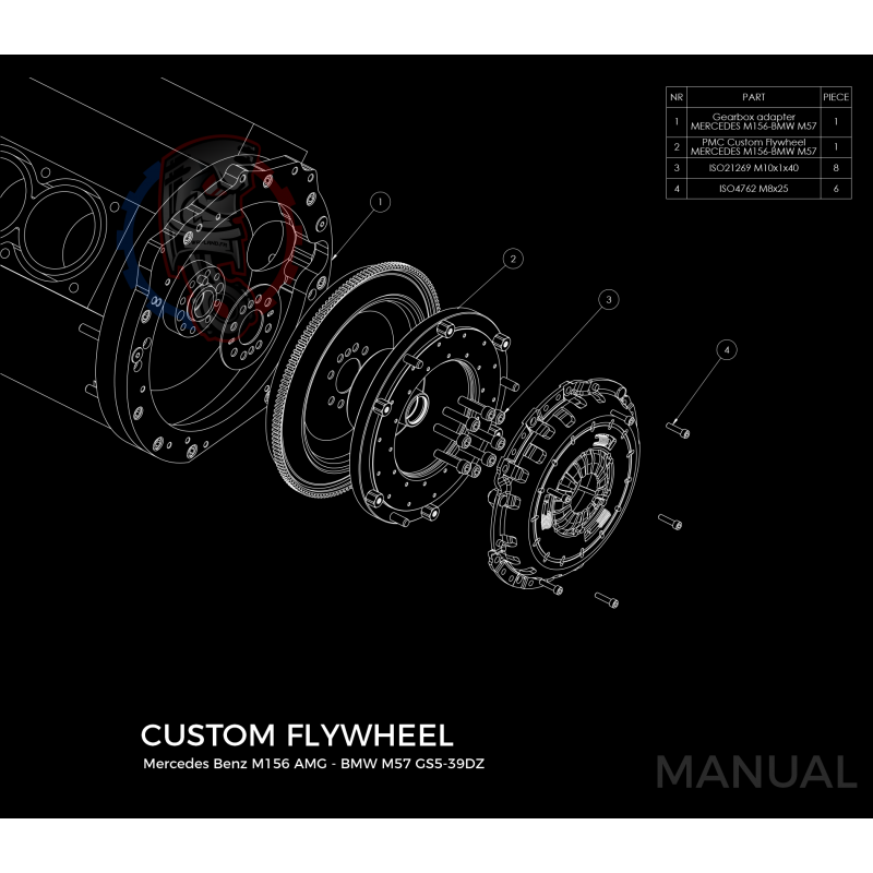 Kit embrayage Stage 1 conversion moteur Mercedes M113 boite BMW M57 / E46 S54 M3
