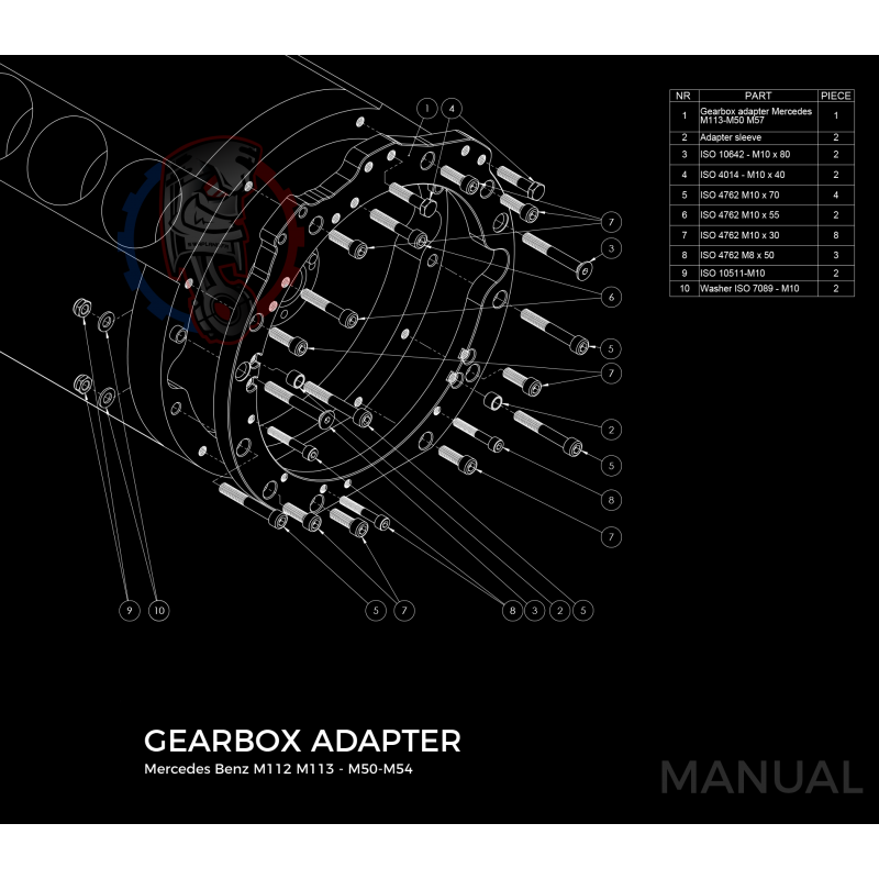 Kit embrayage Stage 1 conversion moteur Mercedes M113 boite BMW M57 / E46 S54 M3