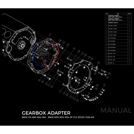 Kit embrayage Race stage 1conversion moteur BMW M60 pour boite BMW M50 S50 M52 S52 M54