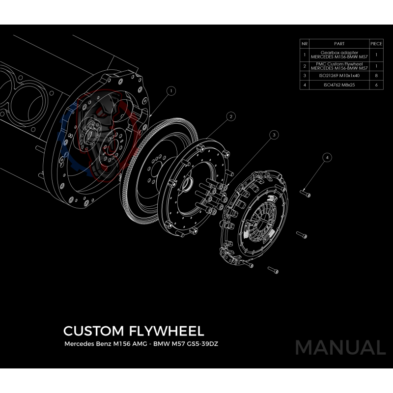 Kit embrayage Race Stage 1 conversion moteur Mercedes M113 boite BMW M50 S50 M52 S52 M54