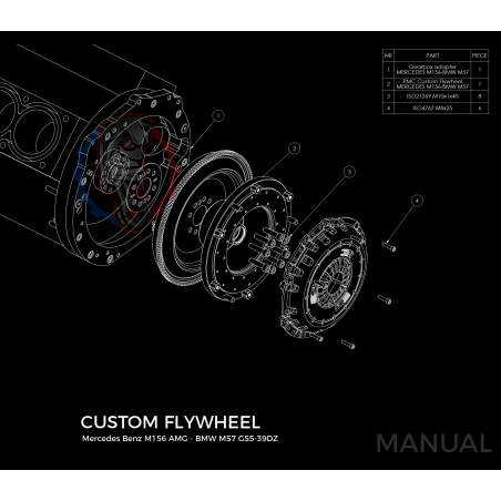 Kit embrayage Race Stage 1 conversion moteur Mercedes M113 boite BMW M50 S50 M52 S52 M54