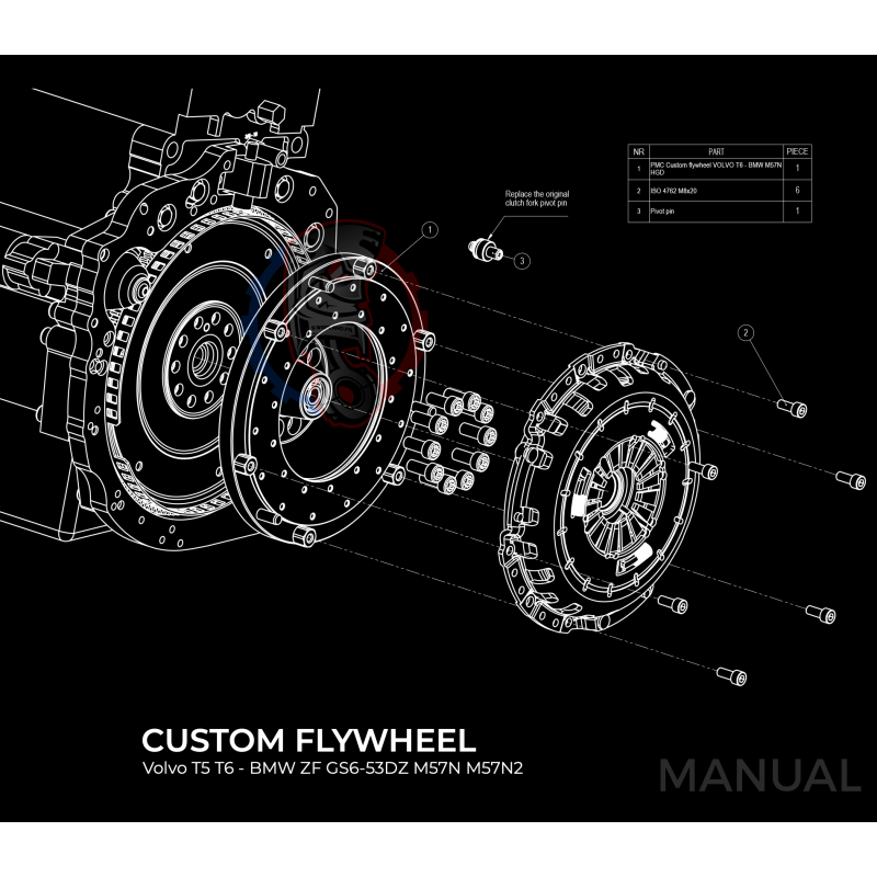 Kit embrayage Race stage 1 conversion moteur Volvo boite BMW M57N HGU HGK / N54