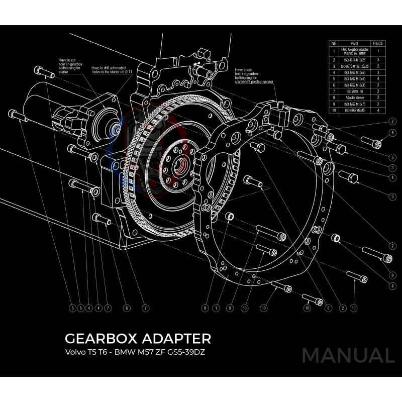 Kit embrayage stage 1 conversion moteur Volvo boite BMW M57N HGU HGK / N54