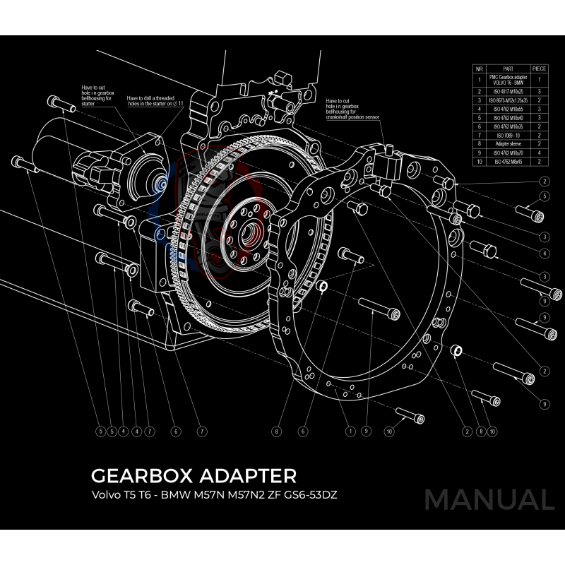 Kit embrayage stage 1 conversion moteur Volvo boite BMW M57N HGU HGK / N54