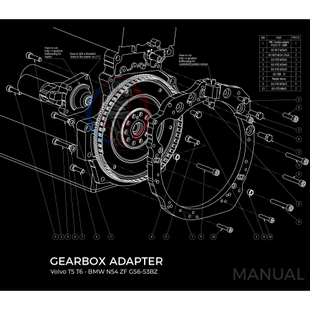 Kit embrayage Race stage 1 conversion moteur Volvo boite BMW M57N HGD JGA HGA