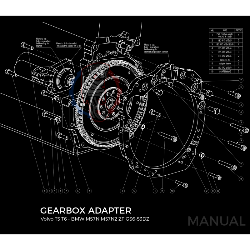Kit embrayage Race stage 1 conversion moteur Volvo boite BMW M57N HGD JGA HGA