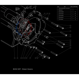 Kit embrayage stage 1 conversion moteur BMW M57 boite Nissan Navara YD25 DDTi 2