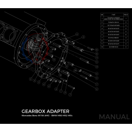 Kit embrayage Race Stage 2 conversion moteur Mercedes M156 boite BMW M50 S50 M52 S52 M54 2