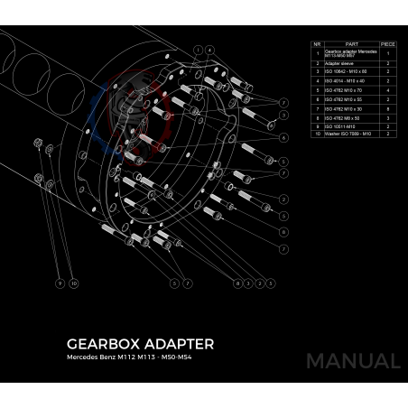 Kit embrayage Race stage 2 conversion moteur Mercedes-Benz M113 boite BMW M50 S50 M52 S52 M54