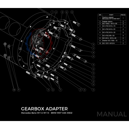 Kit embrayage Race stage 2 conversion moteur Mercedes-Benz M113 boite BMW M50 S50 M52 S52 M54