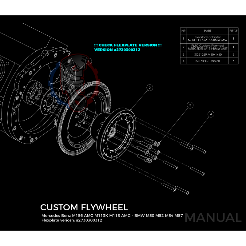 Kit embrayage Race stage 2 conversion moteur Mercedes-Benz M113 boite BMW M50 S50 M52 S52 M54