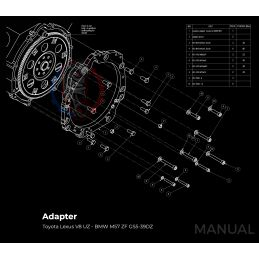 Kit embrayage Race stage 1 conversion moteur Toyota UZ boite BMW M57N HGD JGA 2