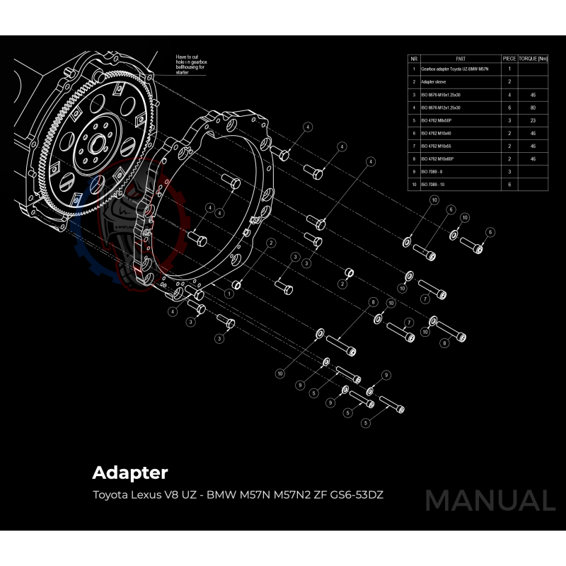 Kit embrayage Race stage 2 conversion moteur Toyota UZ boite BMW N54