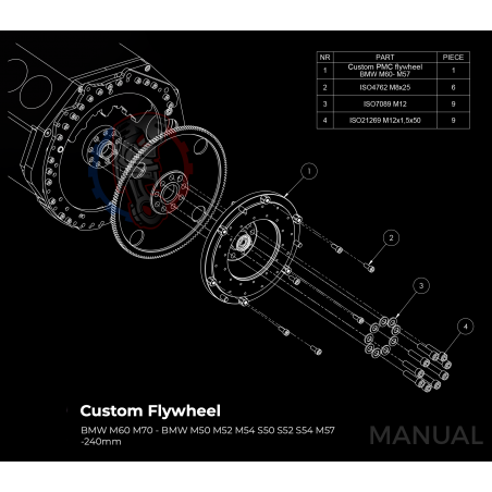 Kit embrayage Race stage 1 conversion moteur BMW M60 boite BMW M57 / E46 S54 M3