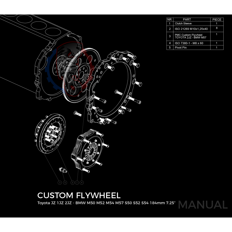 Kit embrayage Race stage 2 conversion moteur Toyota 1JZ 2JZ boite BMW M50 S50 M52 S52 M54