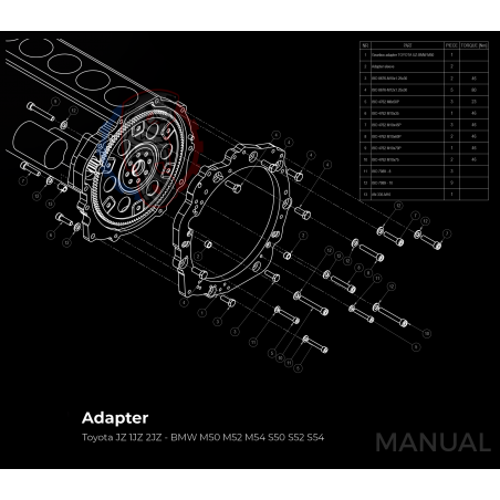Kit embrayage Race stage 2 conversion moteur Toyota 1JZ 2JZ boite BMW M50 S50 M52 S52 M54