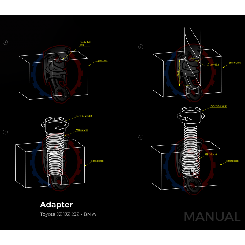 Kit embrayage Race stage 2 conversion moteur Toyota 1JZ 2JZ boite BMW M50 S50 M52 S52 M54