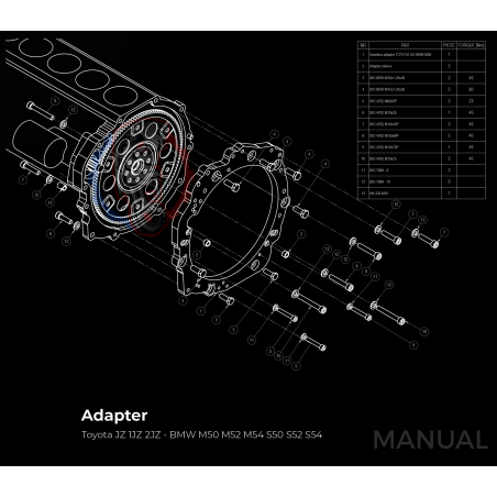 Kit embrayage Race stage 2 conversion moteur Toyota 1JZ 2JZ boite BMW M57 / E46 S54 M3