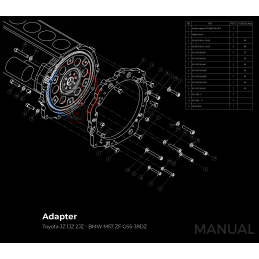 Kit embrayage Race stage 2 conversion moteur Toyota 1JZ 2JZ boite BMW M57 / E46 S54 M3 2