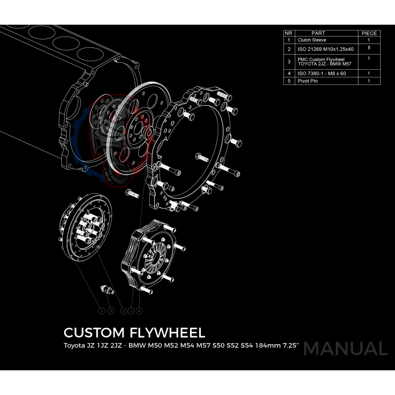 Kit embrayage Race stage 2 conversion moteur Toyota 1JZ 2JZ boite BMW M57 / E46 S54 M3