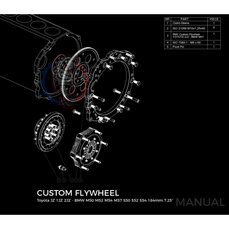 Kit embrayage Race stage 2 conversion moteur Toyota 1JZ 2JZ boite BMW M57 / E46 S54 M3