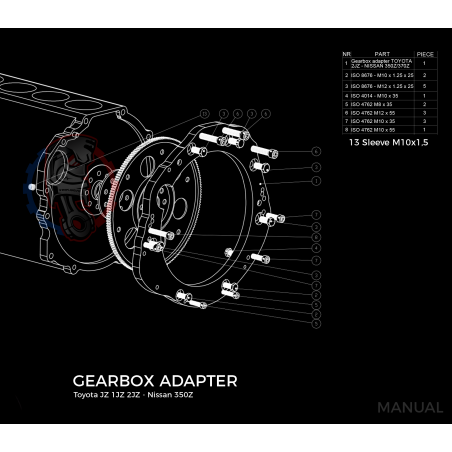 Kit embrayage Race stage 2 conversion moteur Toyota 1JZ 2JZ boite Nissan 350Z Z33 370Z Z34 CD009
