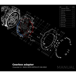 Kit embrayage stage 2 conversion moteur GM Chevrolet LS pour boite BMW M57N HGU HGK 2