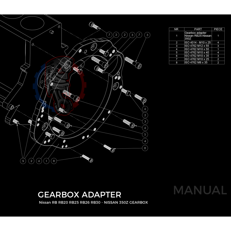 Kit embrayage Race stage 3 conversion moteur Nissan RB boite Nissan 350Z 370Z