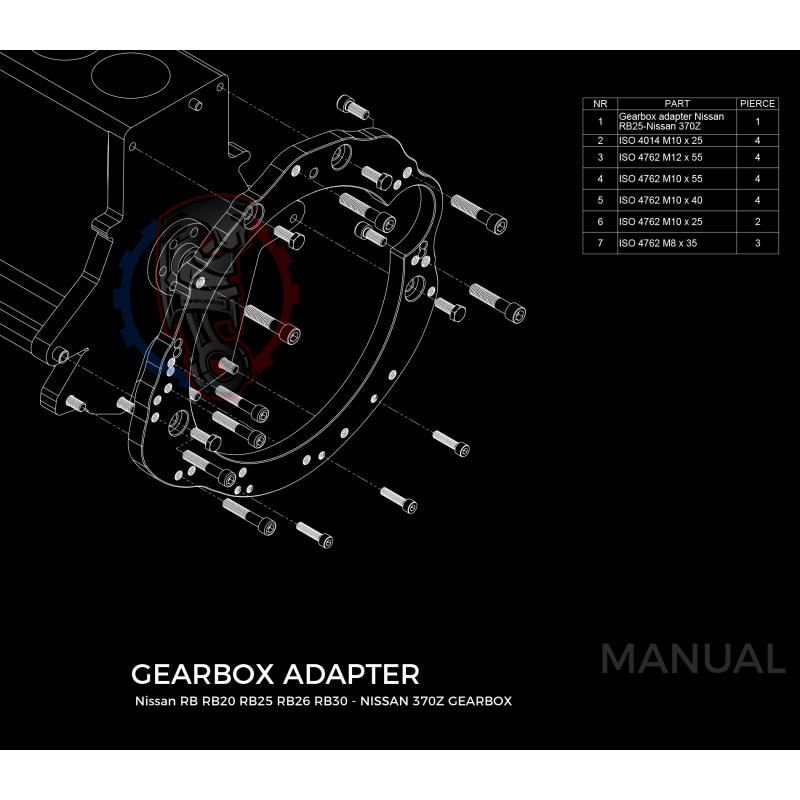 Kit embrayage Race stage 3 conversion moteur Nissan RB boite Nissan 350Z 370Z
