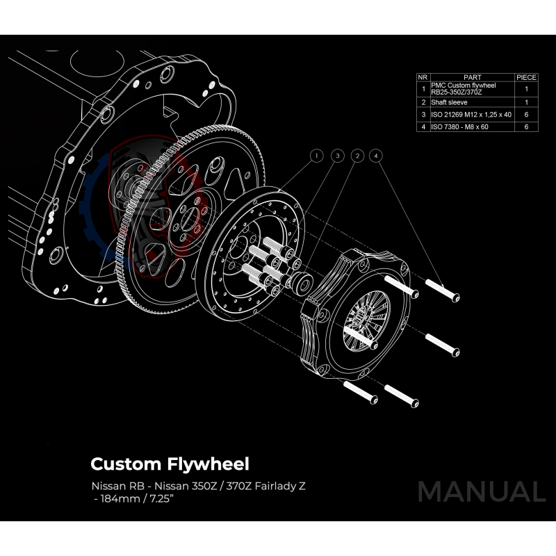 Kit embrayage Race stage 3 conversion moteur Nissan RB boite Nissan 350Z 370Z