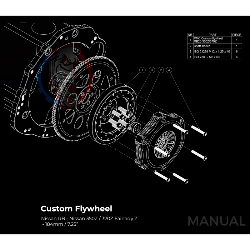Kit embrayage Race stage 2 conversion moteur Nissan RB boite Nissan 350Z Z33 370Z Z34 CD009